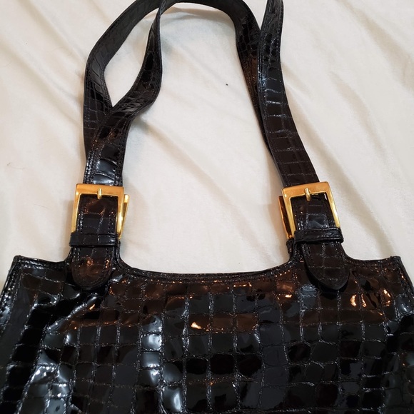 CB Pelletterie Women’s Faux Croc Bag Made In Italy - Picture 2 of 5